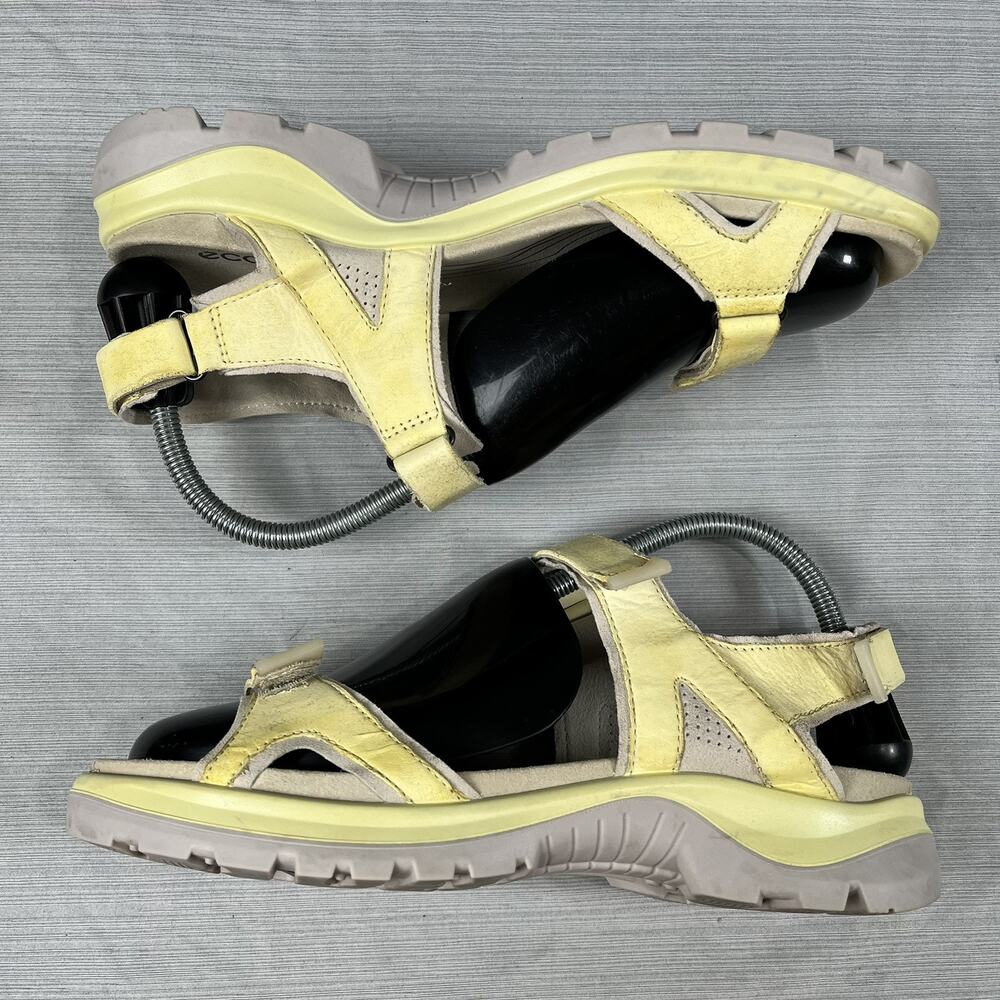 Ecco Yucatan Receptor Women’s Size 9.5 Yellow Hiking Trail Open Toe Sandals